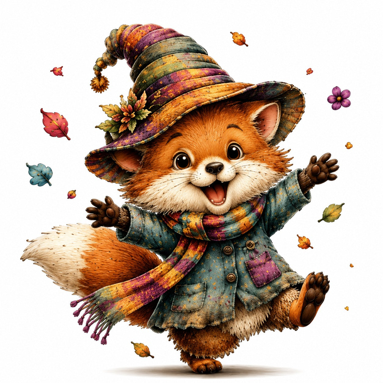 JUFUNG Magical Woodland Animal Clipart Bundle PNG Digital Download Cute Fantasy Characters